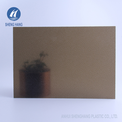 ASTM D638 صفائح البولي كربونات المنقوشة الشفافة طلاء UV PC UL94 V2.0