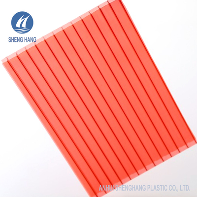 UL94 V0 6mm 10mm برونزية Twinwall لوح بولي كربونات ملون