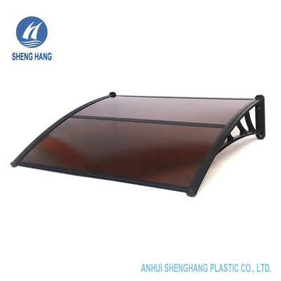 ISO9001 Sunshield Polycarbonate Front Door Canopy Cover فناء المظلة Uvproof