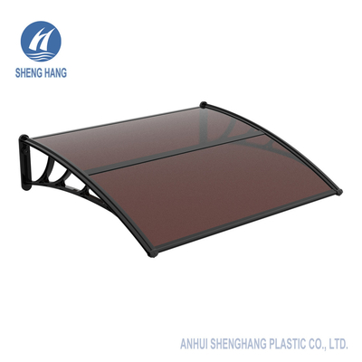 ISO9001 Sunshield Polycarbonate Front Door Canopy Cover فناء المظلة Uvproof
