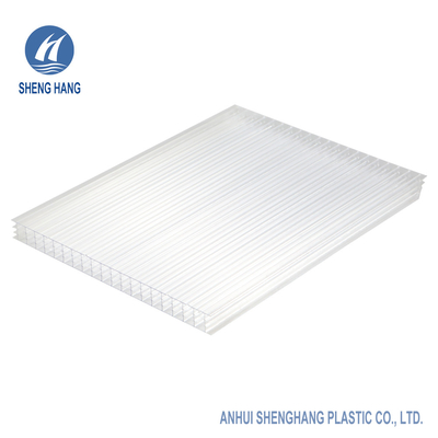 14mm Multiwall Polycarbonate Sheets أربعة جدار 2100 * 3000mm 80um حماية من الأشعة فوق البنفسجية