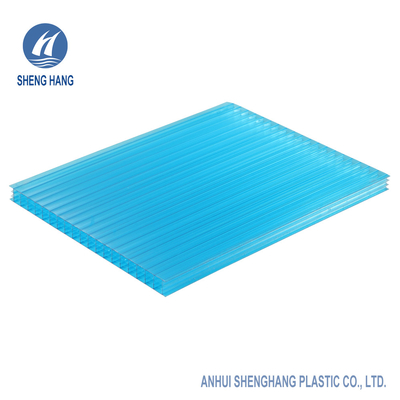 14mm Multiwall Polycarbonate Sheets أربعة جدار 2100 * 3000mm 80um حماية من الأشعة فوق البنفسجية