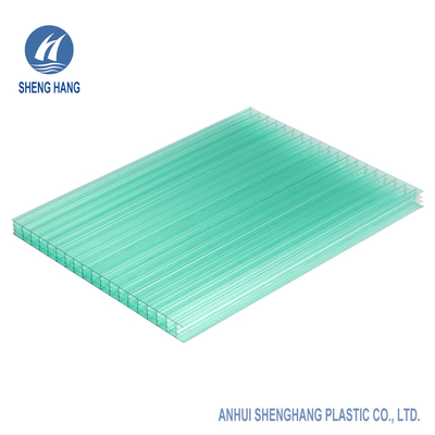 14mm Multiwall Polycarbonate Sheets أربعة جدار 2100 * 3000mm 80um حماية من الأشعة فوق البنفسجية